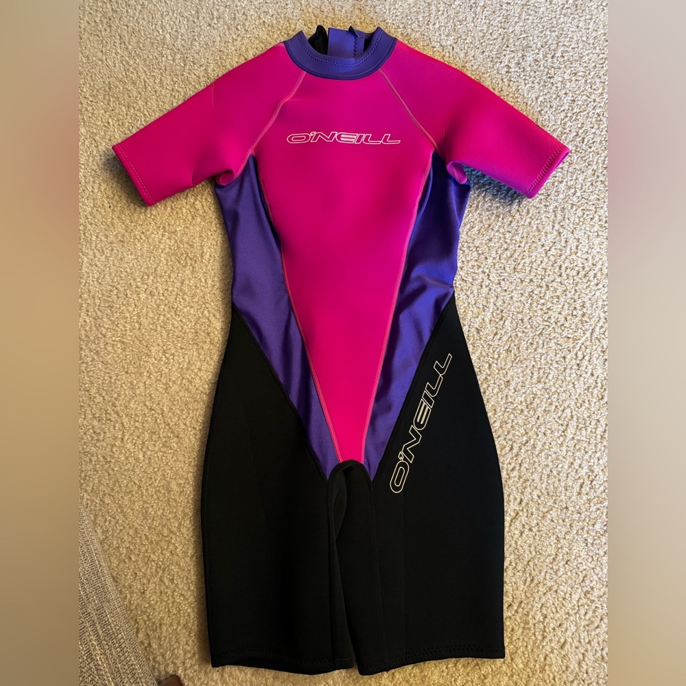 O'Neill Women’s Pink and Purple Wetsuit, size 10
